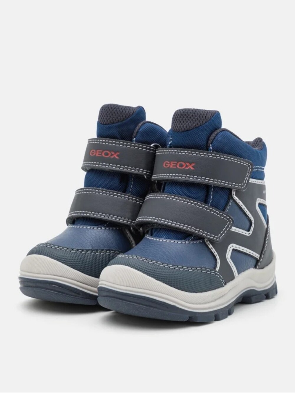 GEOX RESPIRA WINTER BOOTS WATERPROOF BLUE GRAY TODDLER LITTLE KIDS SIZE 4.5